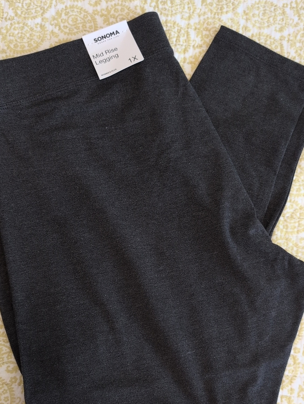 Sonoma Mid Rise Legging in Dark Charcoal Gray